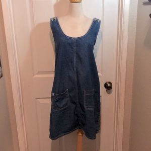 Vintage Sostanza  jean mini dress coveralls
